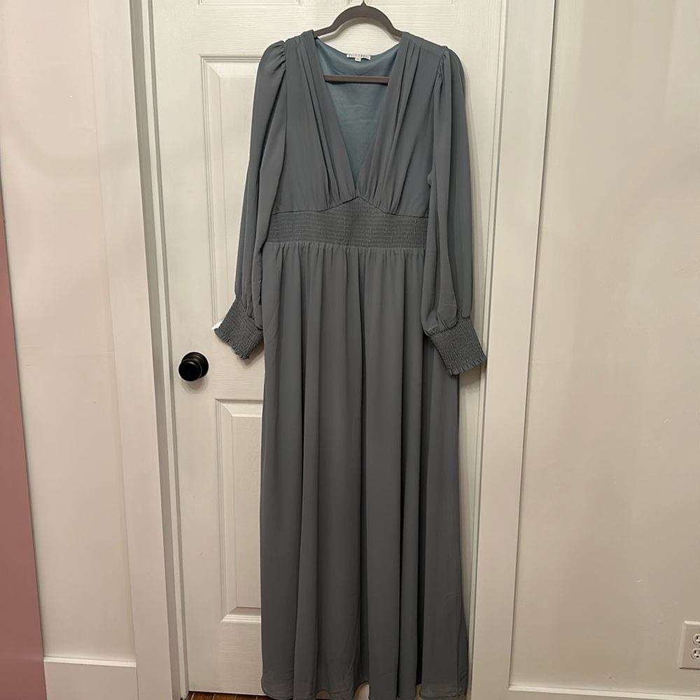 Baltic Born 2XL Dusty Blue Olivia Maxi Dress